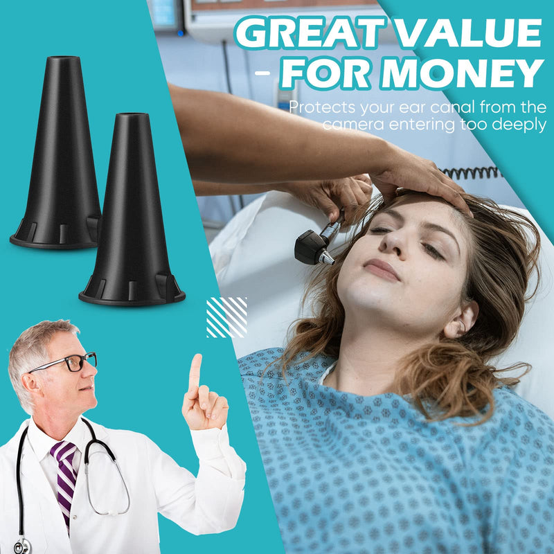 [Australia - AusPower] - Treela 500 Pieces Otoscope Tips 4.25 mm Plastic Disposable Ear Specula Cover Replacement Specula for Adults and Older 