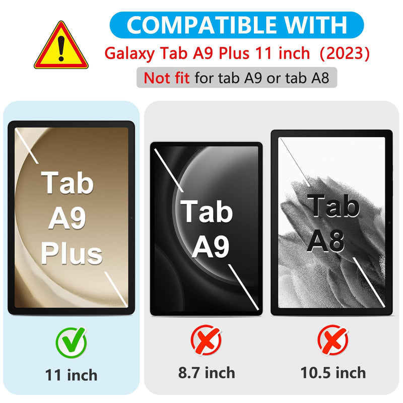 [Australia - AusPower] - SPARIN 3 Pack Screen Protector for Samsung Galaxy Tab A9 Plus 11 Inch 2023, Tempered Glass Tablet Screen Protector for Galaxy Tab A9+ 5G (SM-X210/X216/X218), Case Friendly, Anti Scratch Galaxy Tab A9 Plus 11" 