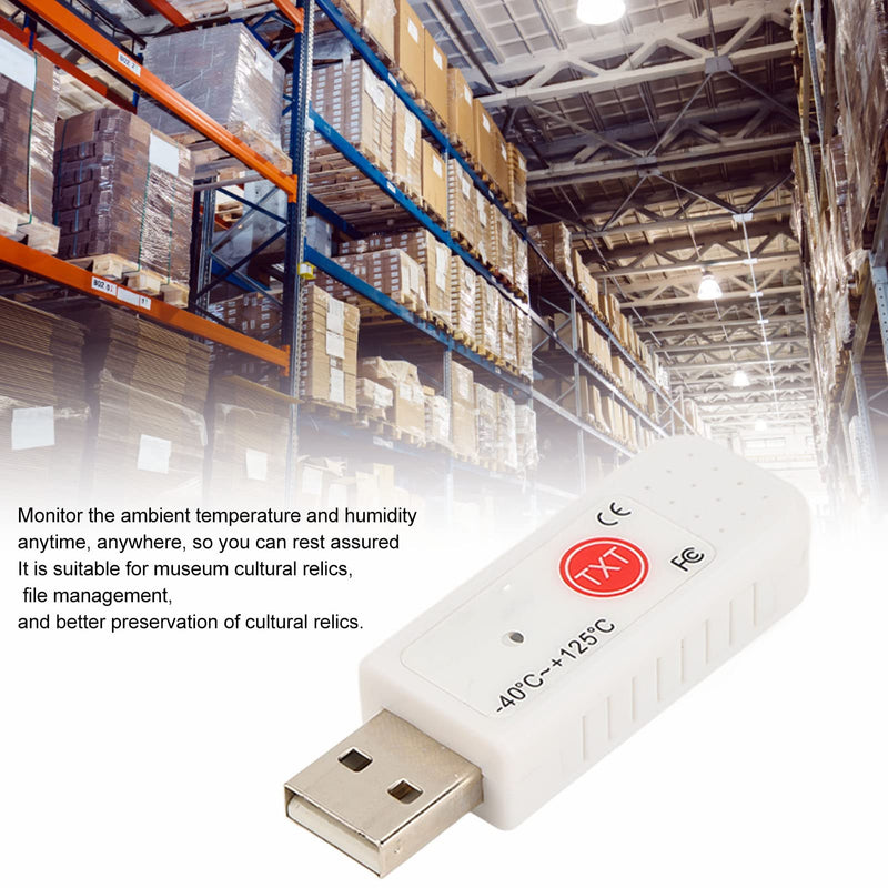 [Australia - AusPower] - GOWENIC TEMPer2 USB Computer Thermometer Inside Outside,Dual Temperature Sensor Logger, Ambient Temperature Monitoring Data Recorder,Upper Lower Limit Temperature Alarm,for 