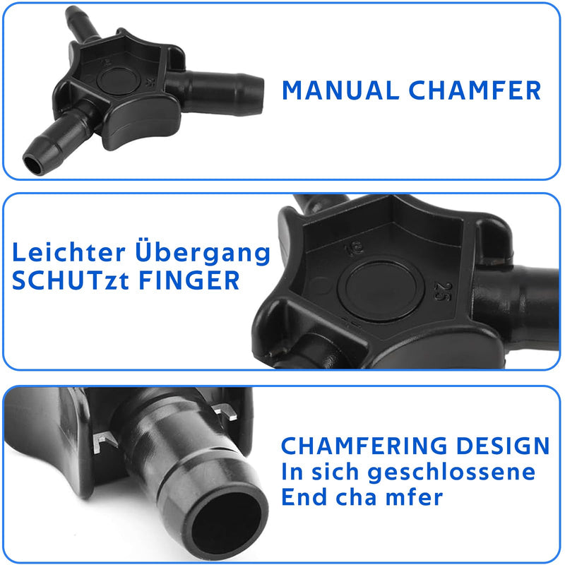 [Australia - AusPower] - GIONAR Multi Calibrator Calibrator Mandrel Deburring for Multilayer Pipes Calibrator Composite Tube with Diameter 16 mm, 20 mm, 25 mm, Black for PE PB PVC PPR Aluminium Composite Pipe 