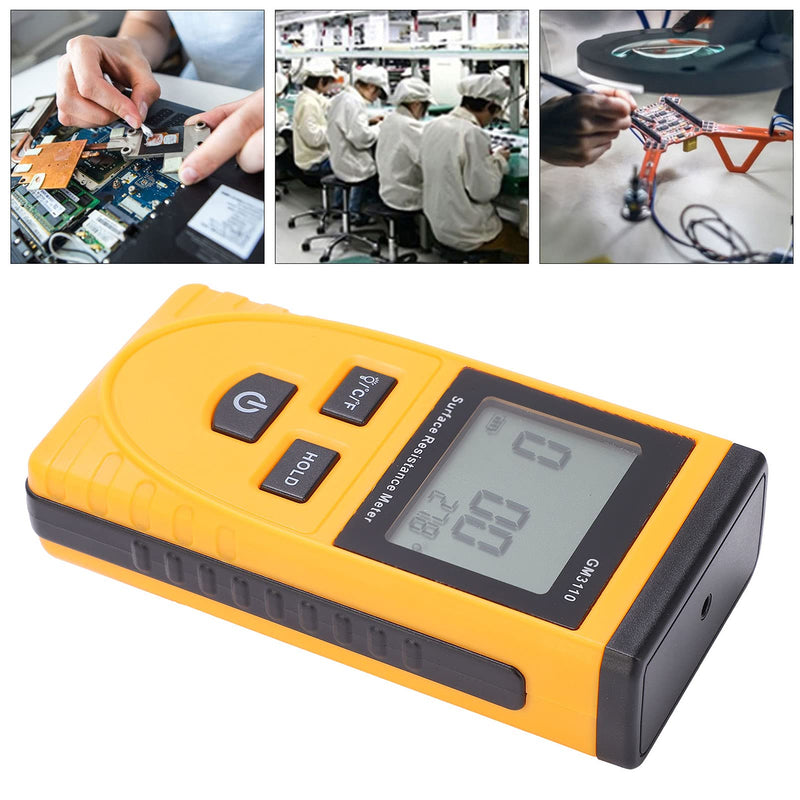 [Australia - AusPower] - Surface Resistance Meter,GM3110 Anti?Static Surface Resistance Tester with High?Definition LCD Backlight Digital Display,High-Precision Handheld Earth Insulation Resistance Tester, surface resist 