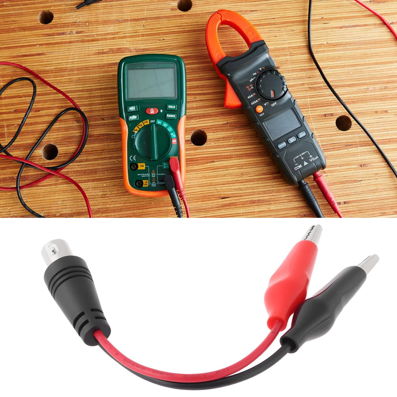[Australia - AusPower] - 2pcs BNC Female to Alligator Clip Test Leads 30VAC/60VDC 5A BNC Test Cable for Multimeter Video Surveillance, 170mm 