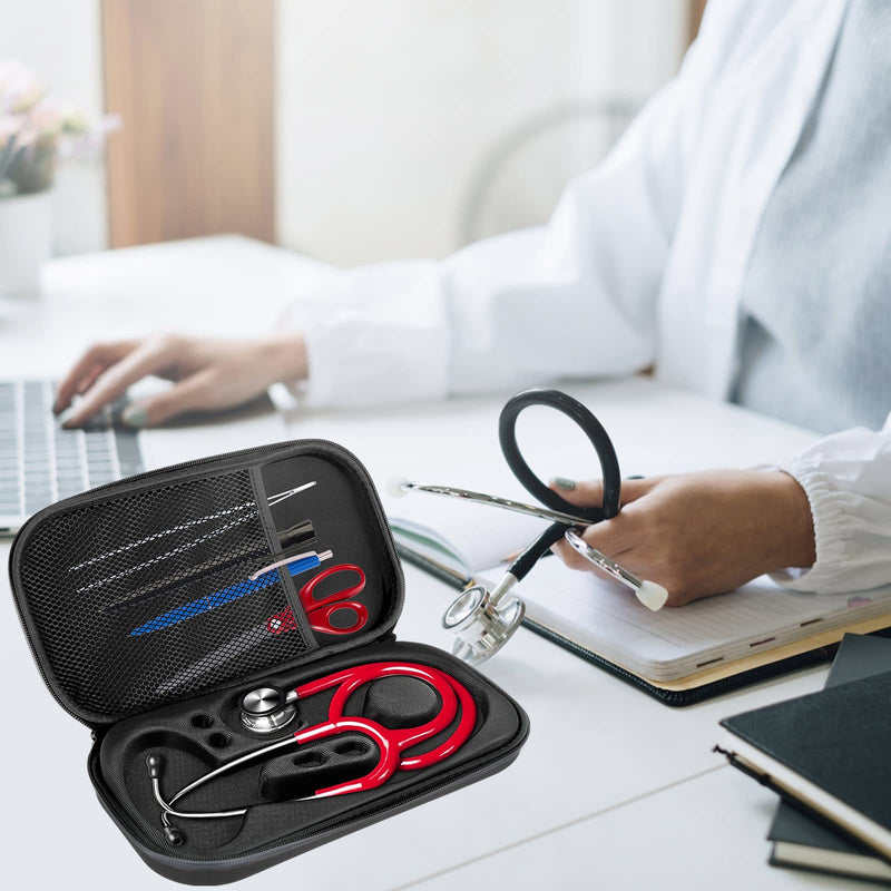 [Australia - AusPower] - Stethoscope Case Bag,Shockproof Stethoscope Carrying Case, Portable Lightweight Stethoscope Storage Bag for Nurses Doctors Travel Black 