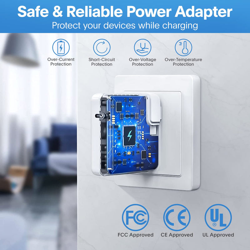 [Australia - AusPower] - Mac Book Pro Charger - 118W USB C Charger Fast Charger for USB C Port MacBook pro/Air, ipad Pro, Samsung Galaxy and All USB C Device, Include Charge Cable（7.2ft/2.2m） 