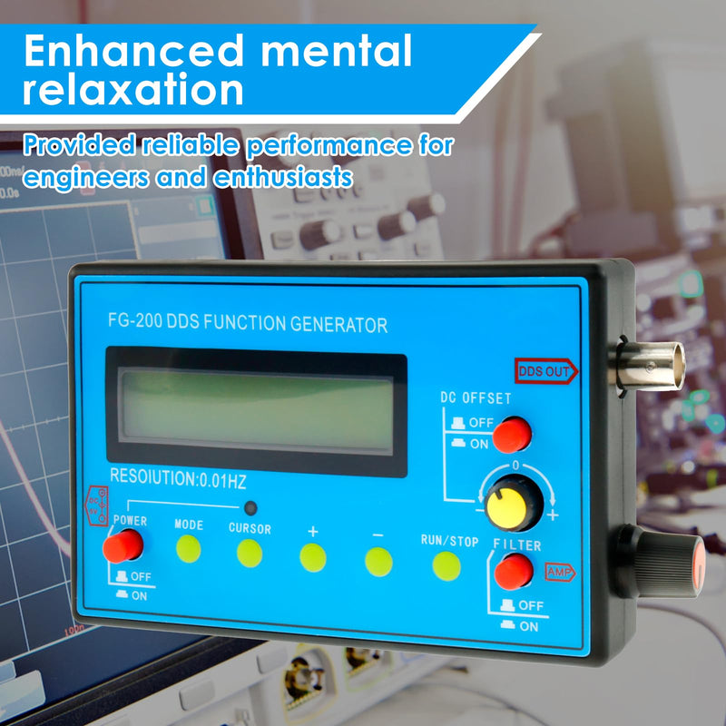 [Australia - AusPower] - FG-200 DDS Function Generator 1-500kHz USB Ultra Accuracy Stability 140 x 80 x 26 mm Frequency Generator with Schumann Wave Generator Function Signal Generator Signal Generator Function Generator 