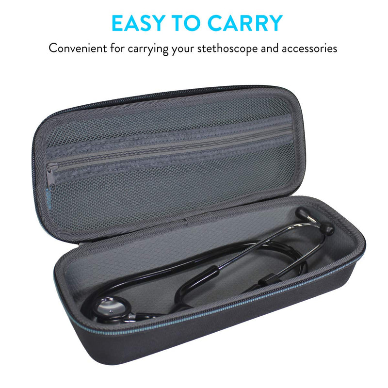 [Australia - AusPower] - TUDIA Hard Storage Carrying Case Bag for Cardiology Stethoscope and Nurse Accessories Compatible with 3M Classic III, Lightweight II S.E, Cardiology IV Diagnostic 