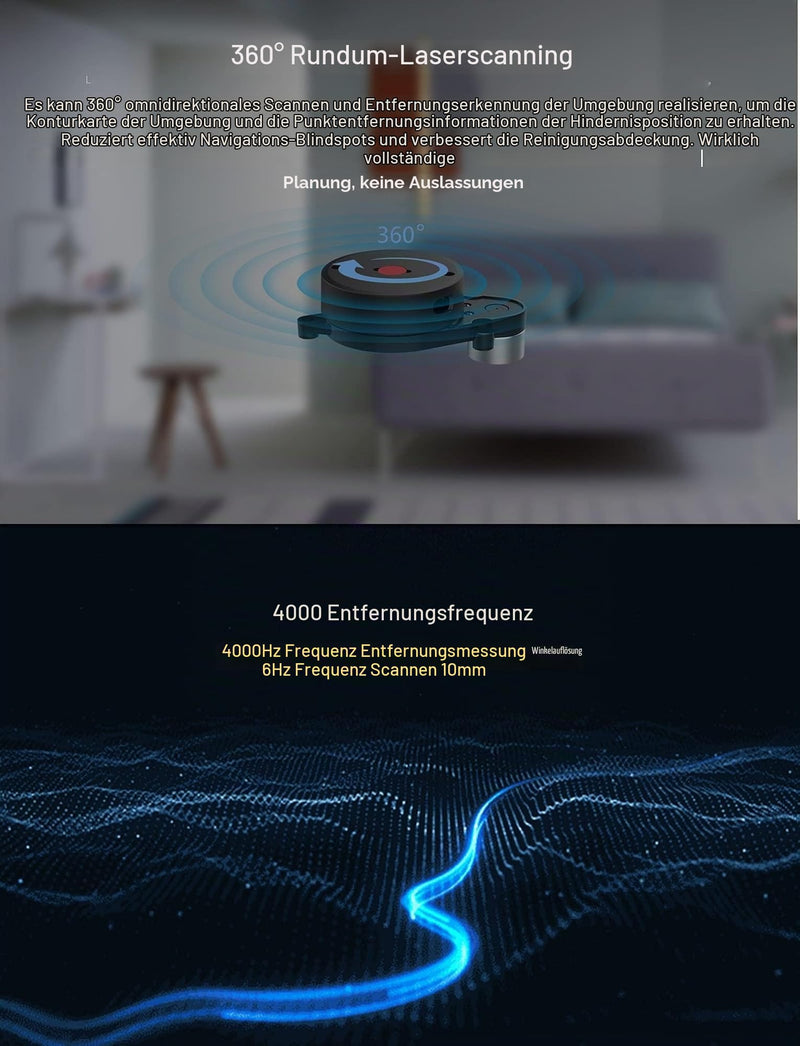 youyeetoo FHL-LD20 8 m 360° Lidar Sensor Offers Compatible Avec Raspberry Pi C/ROS1 & 2 Tutorial, Triangulated LD20 LiDAR, Software Start/Stop Control (LD20 Lidar Kit)
