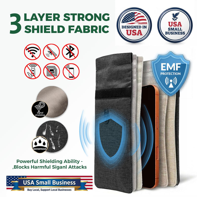 [Australia - AusPower] - 2 Pack Faraday Bags For Cell Phone EMF Blocker Case Protection Size 8inx4in Anti Shield Sleeve Phones Pouch Cage Car Keys Fob Cover 5G Wifi GPS Jammer Signal Rfid Radiation Blocking Faraday Box 2 Pack Blue 