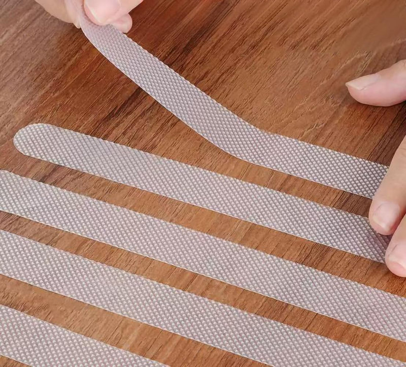 Transparent Rubber Grip Tape, Anti-Slip Waterproof Tape for Indoor & Outdoor, Non-Abrasive Cushion Pad for Handles, Stairs & Daily Use (Clear, 1" x18Ft) 1" x 18Ft Clear