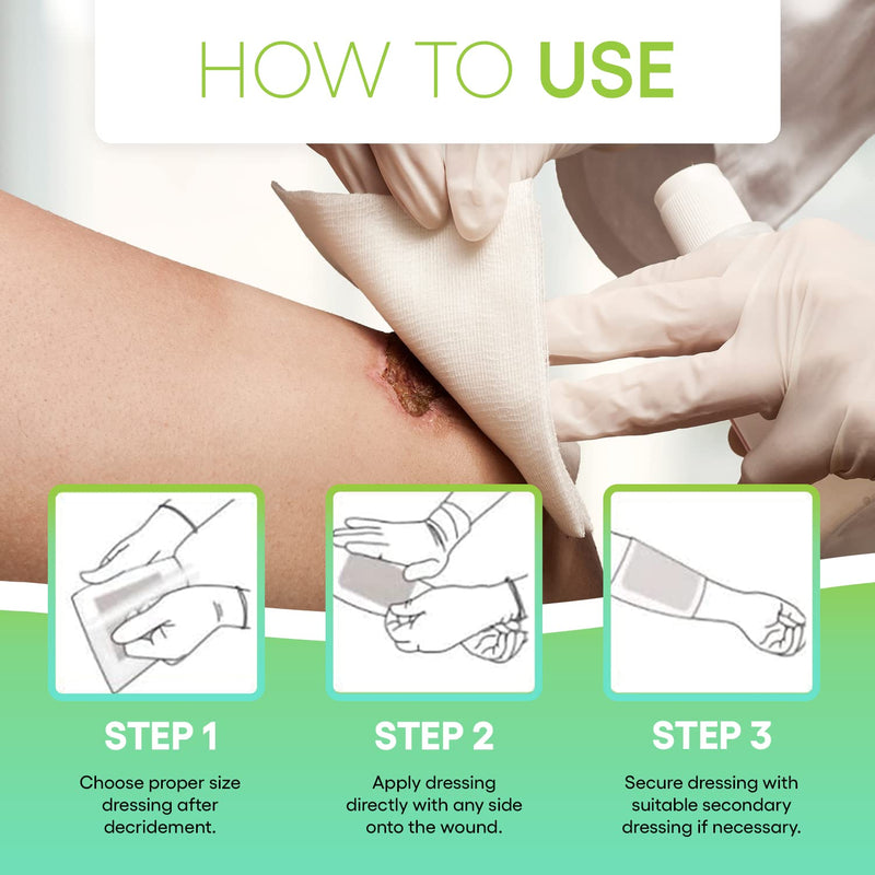 [Australia - AusPower] - AWD Medical Calcium Alginate Wound Dressing - Highly Absorbent Gauze Pads and Wound Care Products, Quick Clotting Gauze Home & Professional Use, Medical Supplies for Wound Care - (2" x 2" Pads 10/Bx) 2"x2" 