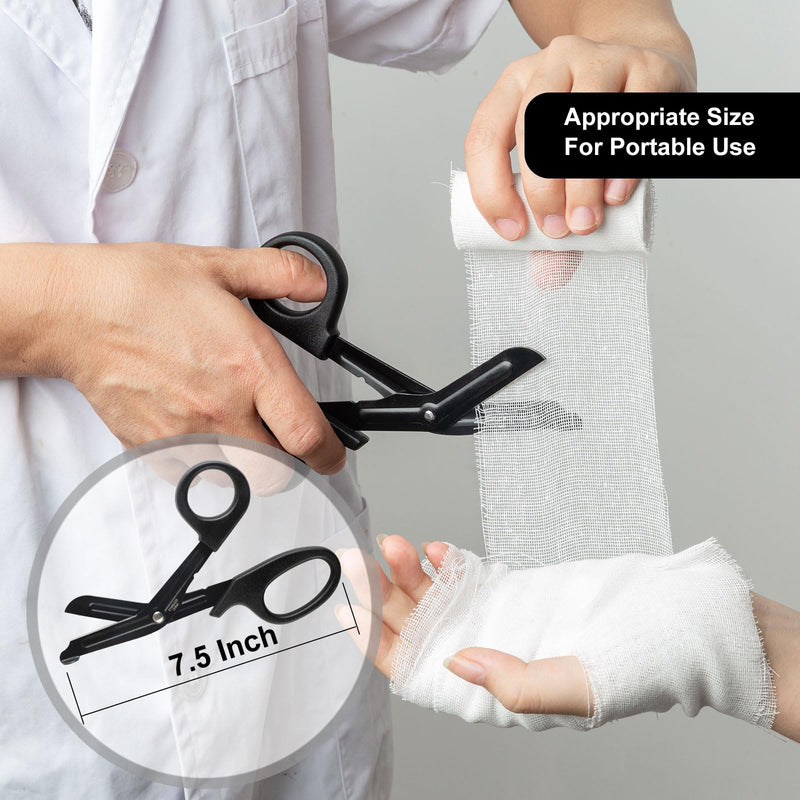 Bandage Shears Medical Scissors Trauma Shears for ER Nurse Premium Quality Stainless Steel Shear 7.5" Fluoride Coated Non-stick Blades Nursing Scissors for Doctor(Black Gold)