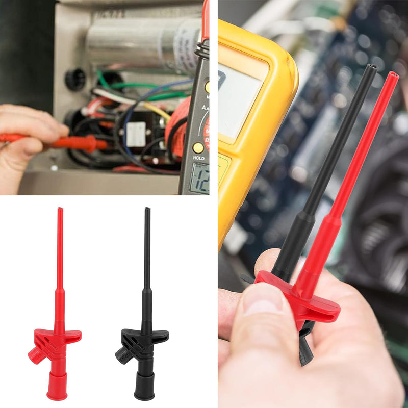 [Australia - AusPower] - Measuring Tips for Multimeter with 4 mm Banana Socket Multi Multimeter Cable Test Probe Removable Test Probe for Electrical Tests 1000 V/10 A Red Black with 2 Multimeter Measuring Tips 