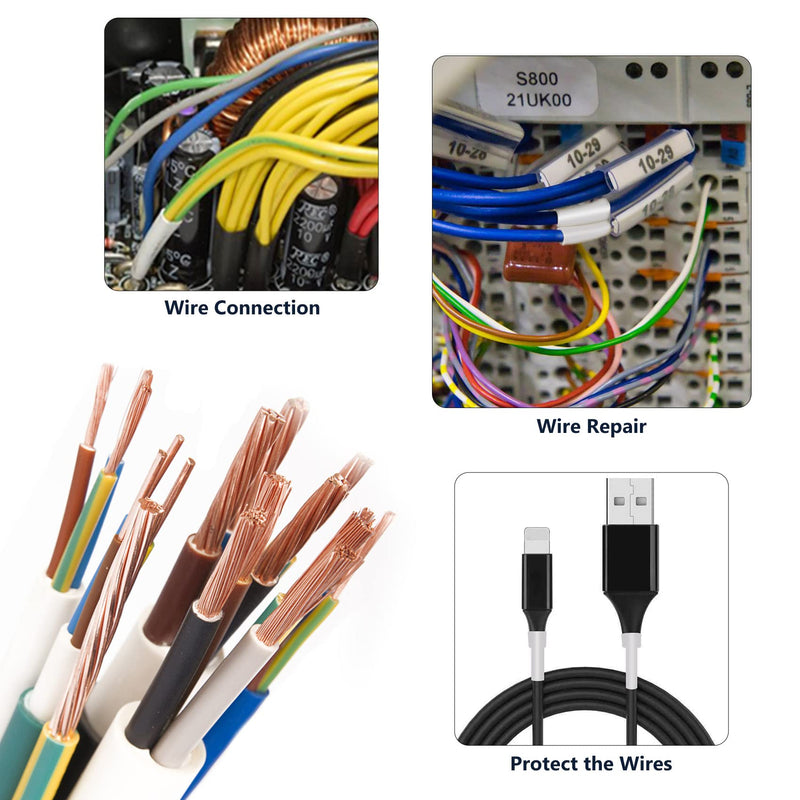 [Australia - AusPower] - ASHINER 580PCS Durable Heat Shrink Tubing Kit - Ideal for Electric Insulation and Repairs with Convenient Storage Case, White 