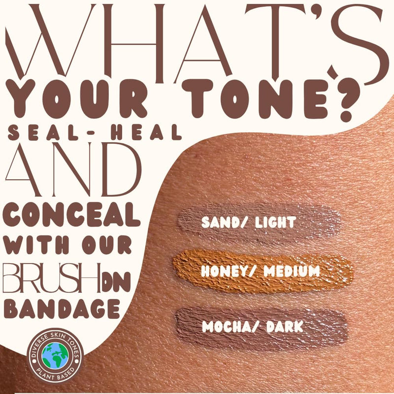 [Australia - AusPower] - Light Skin Tone Waterproof Liquid Bandage - Seals, Heals & Conceals Wounds and Imperfections Sand-light Skin Tone 