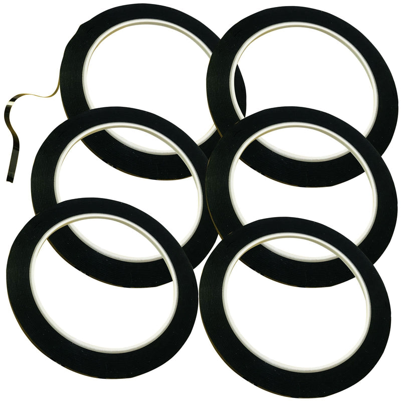 GoProver Set of 6 pcs 3mm 1/8 inch Lightning Width Graphic, 108 Feet Feet Long per Roll 33m x 3mm x 3mm