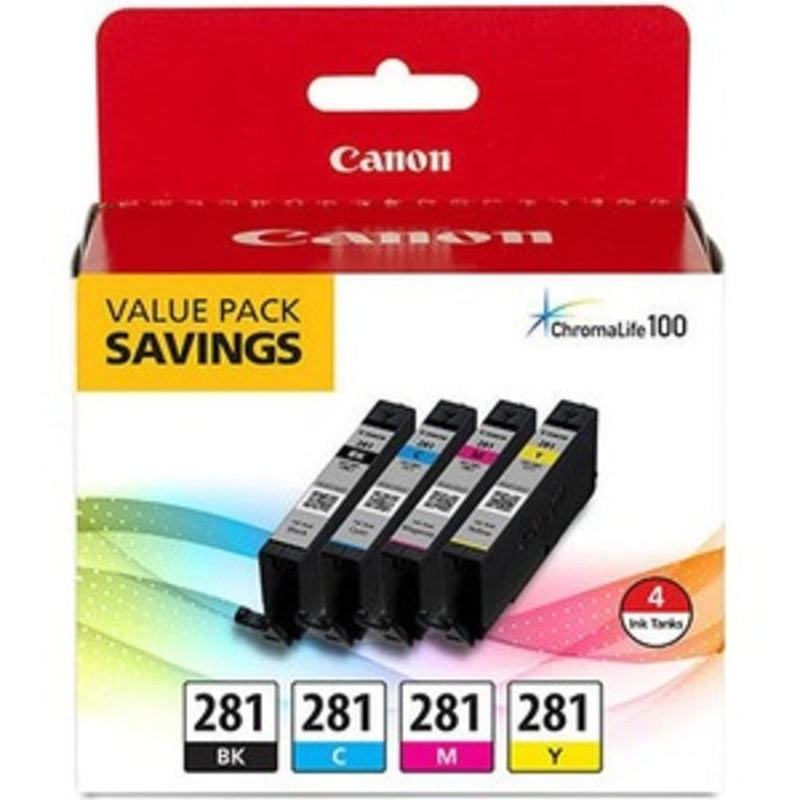 [Australia - AusPower] - Canon CLI-281 XL BKCMY Four Color Value Pack Compatible to TR8520, TR7520, TS9120 Series,TS8120 Series, TS6120 Series, TS9521C, TS9520, TS8220 Series, TS6220 Series 