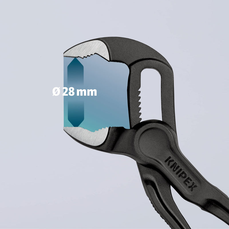 Knipex Cobra® XS Pipe Wrench and Water Pump Pliers grey atramentized, embossed, rough surface 100 mm (self-service card/blister) 87 00 100 BK Single