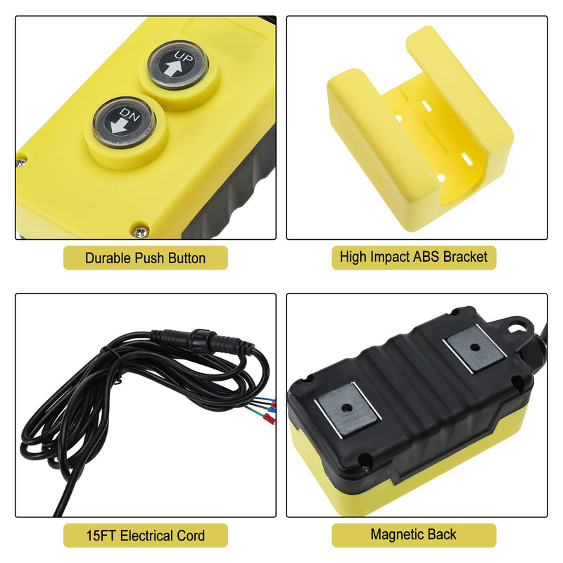 [Australia - AusPower] - NORJIN 4 Wire Dump Trailer Remote Control Switch for Hydraulic Pump, 12V DC Double Acting Hydraulic Pump Power Supply Unit Remote Controller Truck Lift Gate Tipper Hoist 