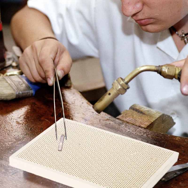 Tiiyee Ceramic Soldering Board, Honeycomb Soldering Board, Ceramic Soldering Mat, Fireproof Welded Plate, Ceramic Tiles, Honeycomb Plate, Jewellery, Heating, Color Print, Ceramic Plate for Heat, Paint, Drying