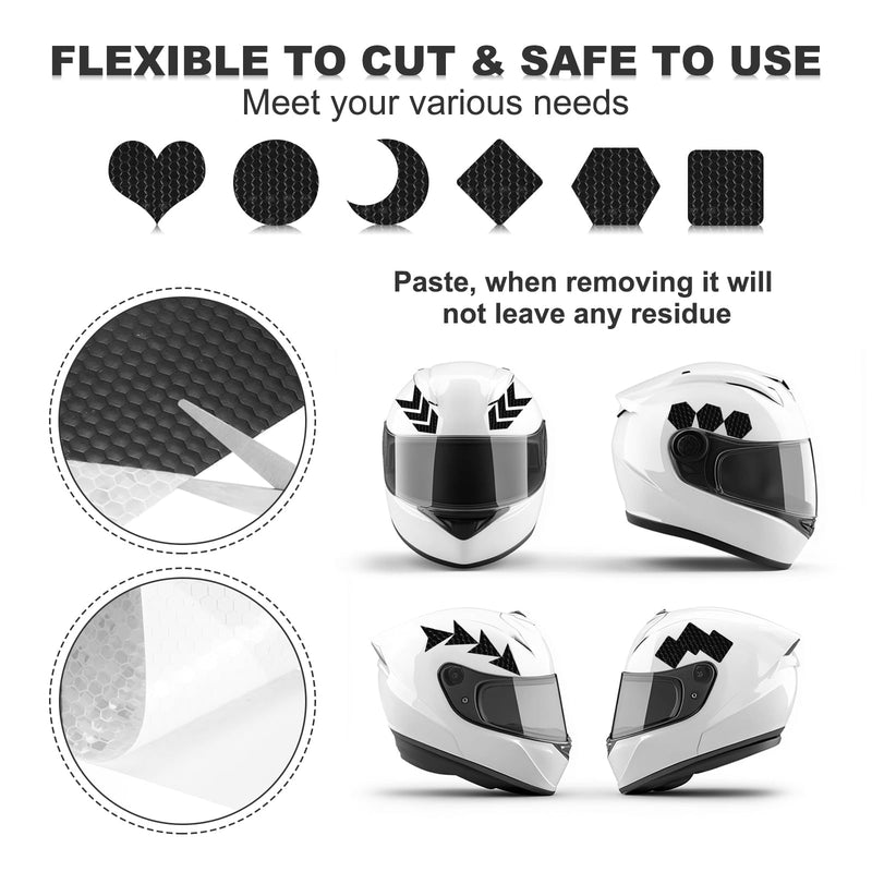 MECCANIXITY Reflective Tape, 2 Inch x 16 ft Warning Safety Sticker Night Reflectors Self-Adhesive Trailer Reflector Twill Tape for Cars Trucks Trailer, Black White 2 Inch x 16 Feet