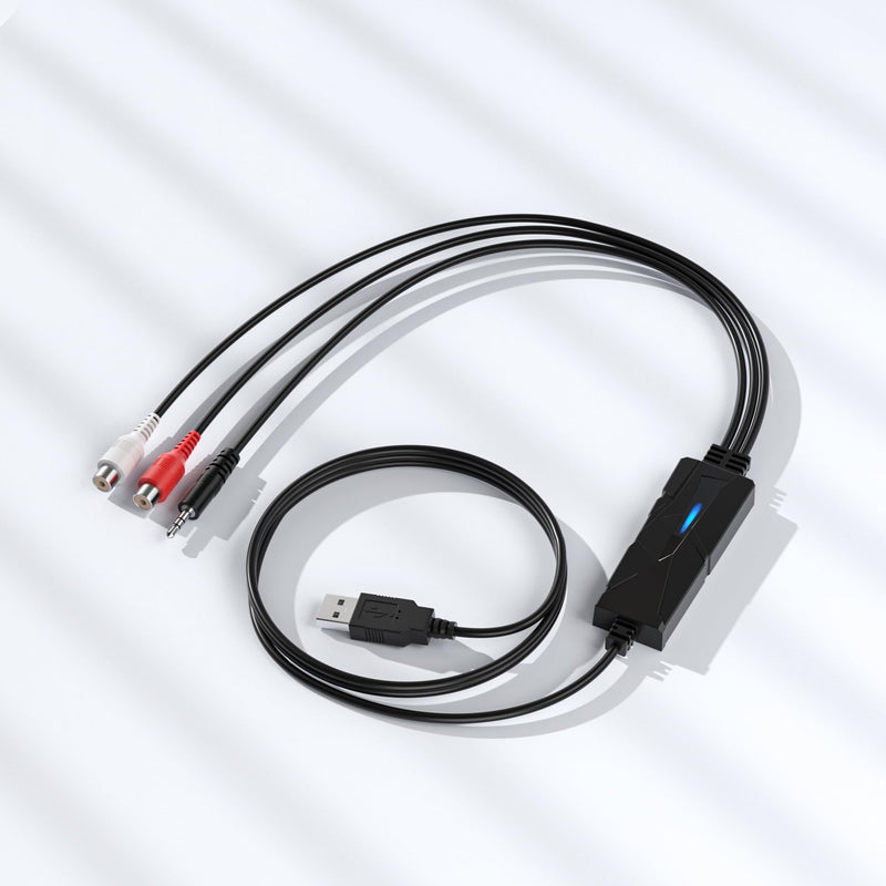 [Australia - AusPower] - DigitalLife USB 2.0 Audio Capture Card Grabber - Cassette Tapes to Digital MP3 Converter from Stereo RCA/3.5mm Music Interface 