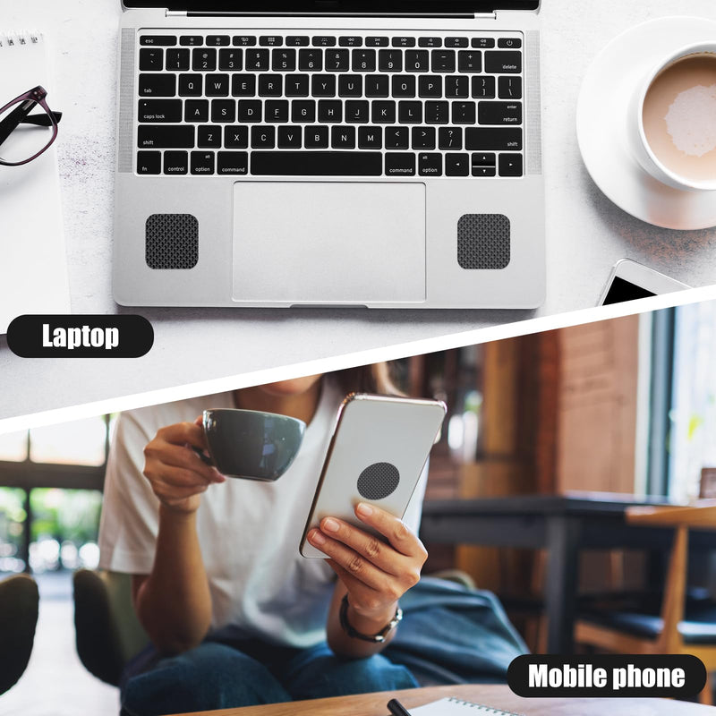 lasuroa 4pcs Cell Phone Grip Stickers, Diamond Texture Non-Slip Mobile Phone Grip Tape with Round Square Hexagon Shape Adhesive Decals for Controllers Camera Mouse Smooth Devices (Gray) Gray