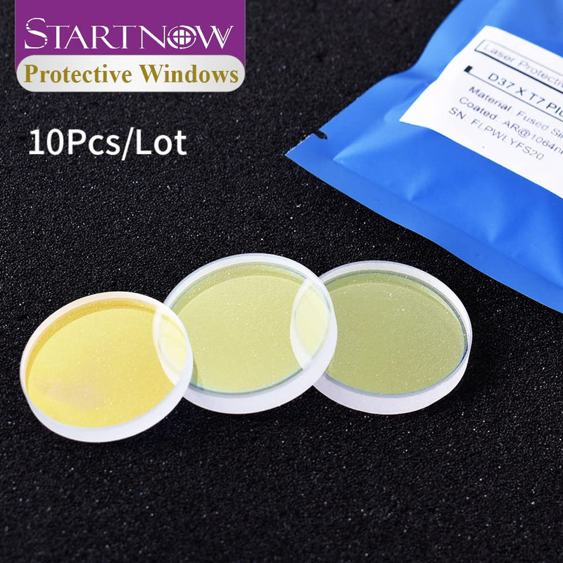 [Australia - AusPower] - Startnow 10Pcs/Lot 18x2mm Fiber Laser Protection Lens 20x2mm 1064nm Laser Welding Lens for WSX CWQY QILIN Cutting Head (18x2(10PCS)) 18x2(10PCS) 