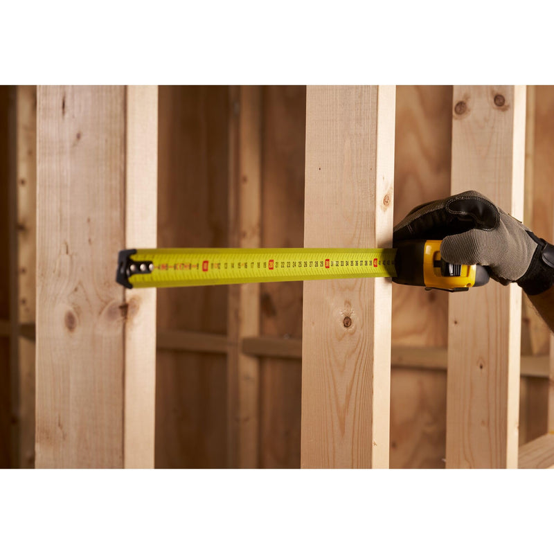 STANLEY FATMAX Classic Tape with Blade Armor, 10m Metric Only | Durable tape, 14 feet extended reach when working alone, tru-zero hook, accuracy class II 10 m