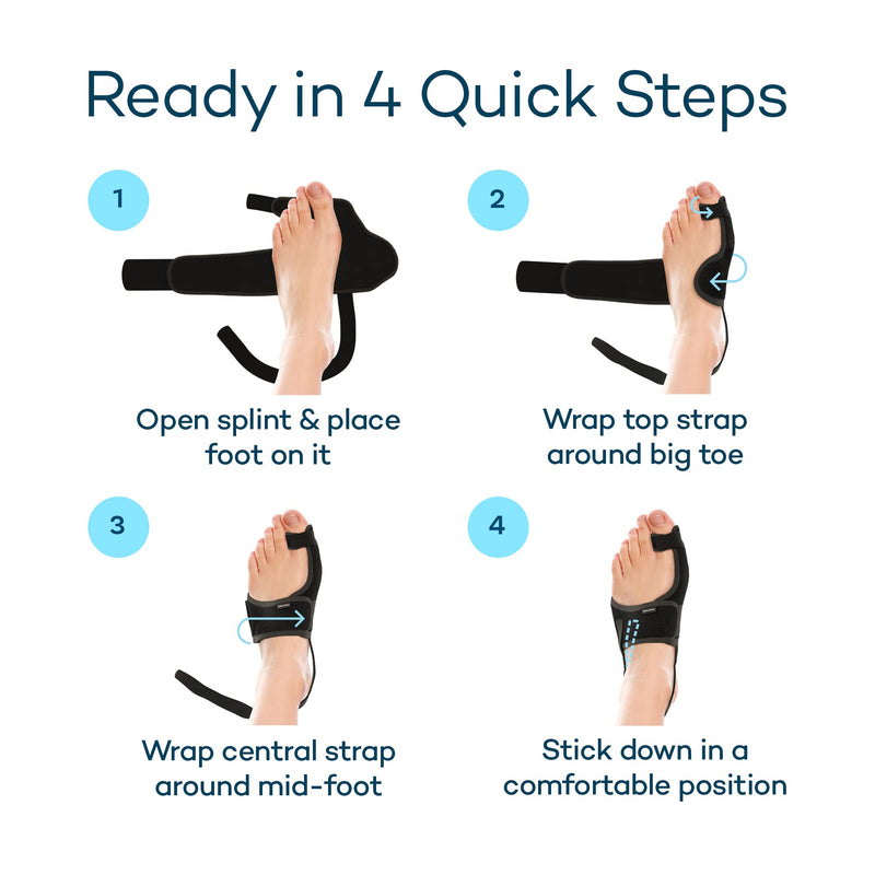 [Australia - AusPower] - Caretras Bunion Corrector, Orthopedic Bunion Splint, Big Toe Separator Pain Relief, Non-Surgical Hallux Valgus Correction, Hammer Toe Straightener, Day Night Support (Simple Elegant (2 Count)) 