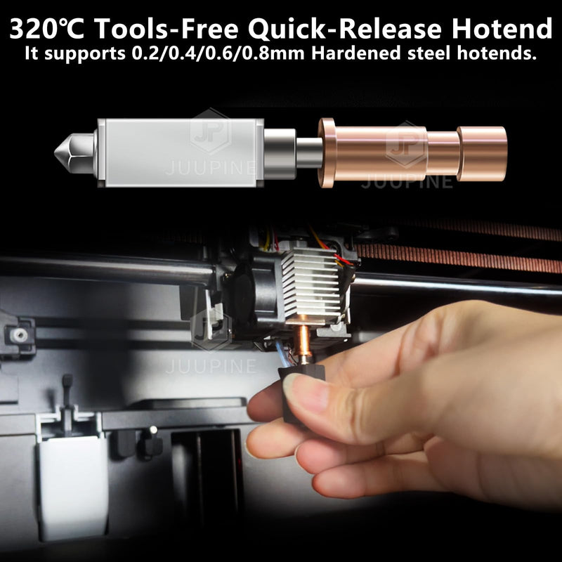 Upgraded 3 Pack Hardened Ceramic Hotend for Kobra S1 Combo 0.2MM 0.4MM 0.6MM Stainless Steel Print Head Extruder Kit Hot End Heater Block Heating Rod Thermistor Nozzle for Anycubic Kobra S1/ACE Pro 0.2/0.4/0.6mmm Kobra s1 Ceramic hotend