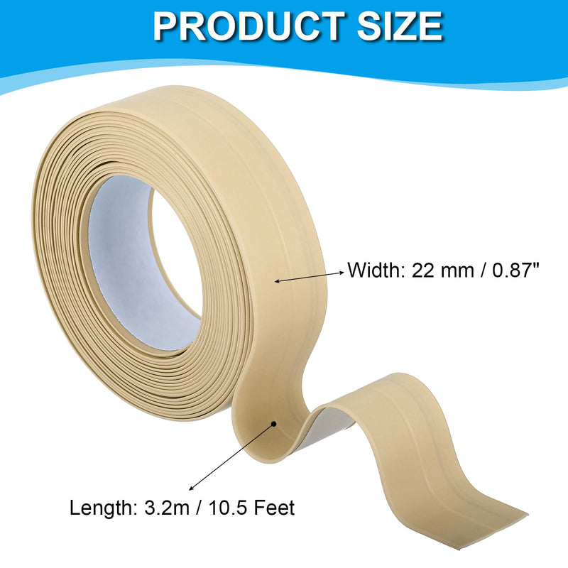 PATIKIL Caulk Tape 0.9" x 10.5 Ft, Self Adhesive Sealing Tape Waterproof Toilet Tub Caulk Sealant Strip Sealing Trim for Kitchen Bathroom Toilet Bathtub Sink Countertop, Yellow