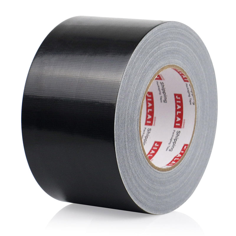 JIALAI HOME Black Duct Tape 3 Inch Wide, Industrial Grade 3 inches x 55 Yards (164 ft), 9 Mil Heavy-Duty, Waterproof, Strong, Flexible, No Residue, for Crafts & Home Improvement