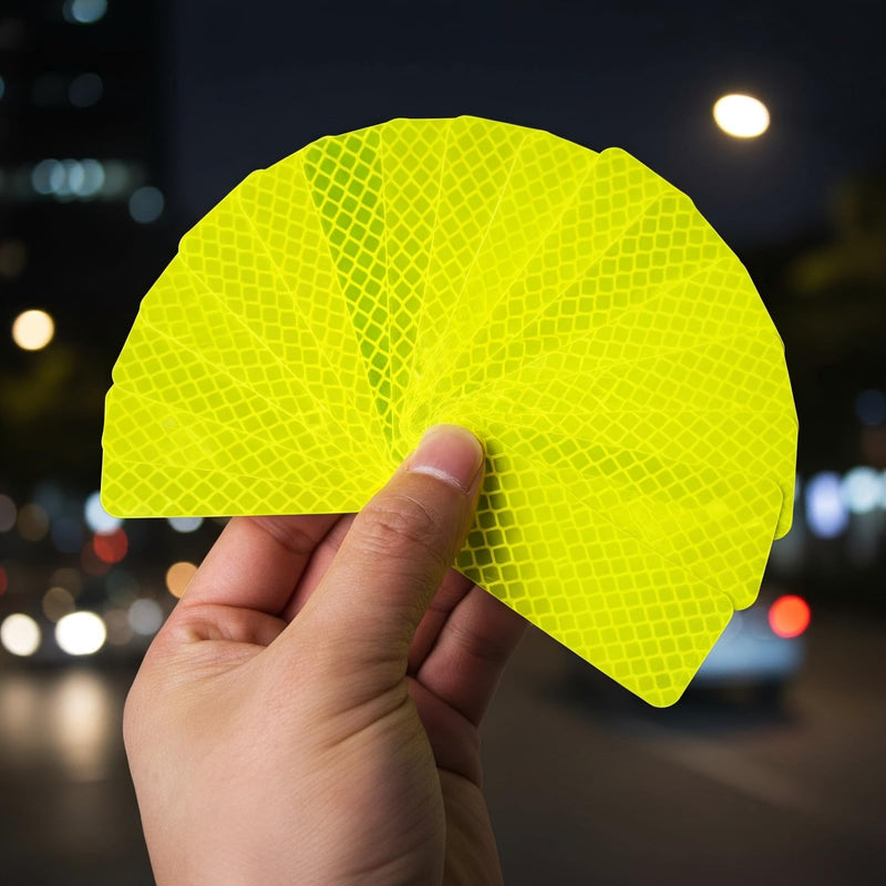 Reflective Stickers 3M DG3 Diamond Grade, 20 Pcs Waterproof Safety Reflective Tape for Truck Trailer Bike Motorcycle, 3.15"x1.18" Fluorescent Yellow-Green Reflectors for Driveway Entrance