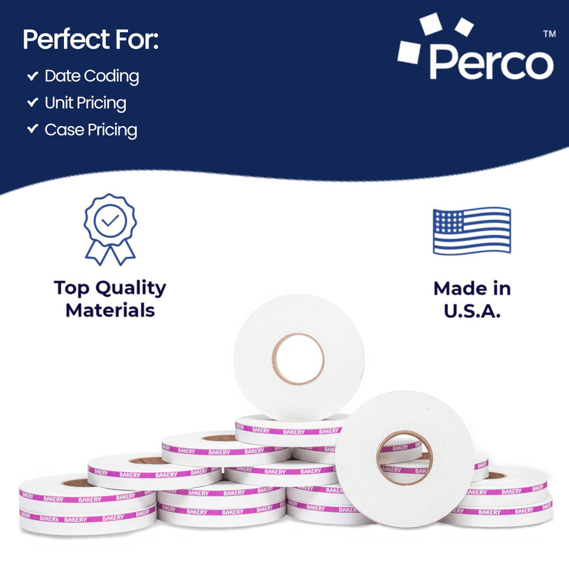 Pricing Labels for Monarch 1110 Purple Reverse Print on White Bakery - 17,000 Labels w/ 16 Rolls Value Pack, 1 Sleeve - Made in USA