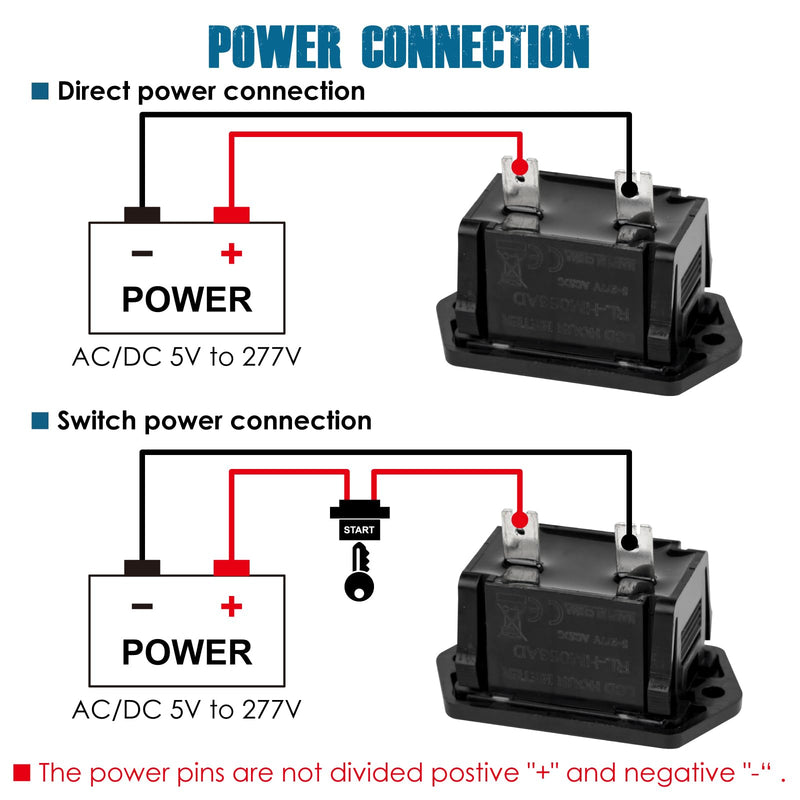 [Australia - AusPower] - Runleader Digital Hours Counter,AC/DC 5V to 277V for Garden Tractor Generator Scooter Club Car Forklift Leaf Trimmer etc. 