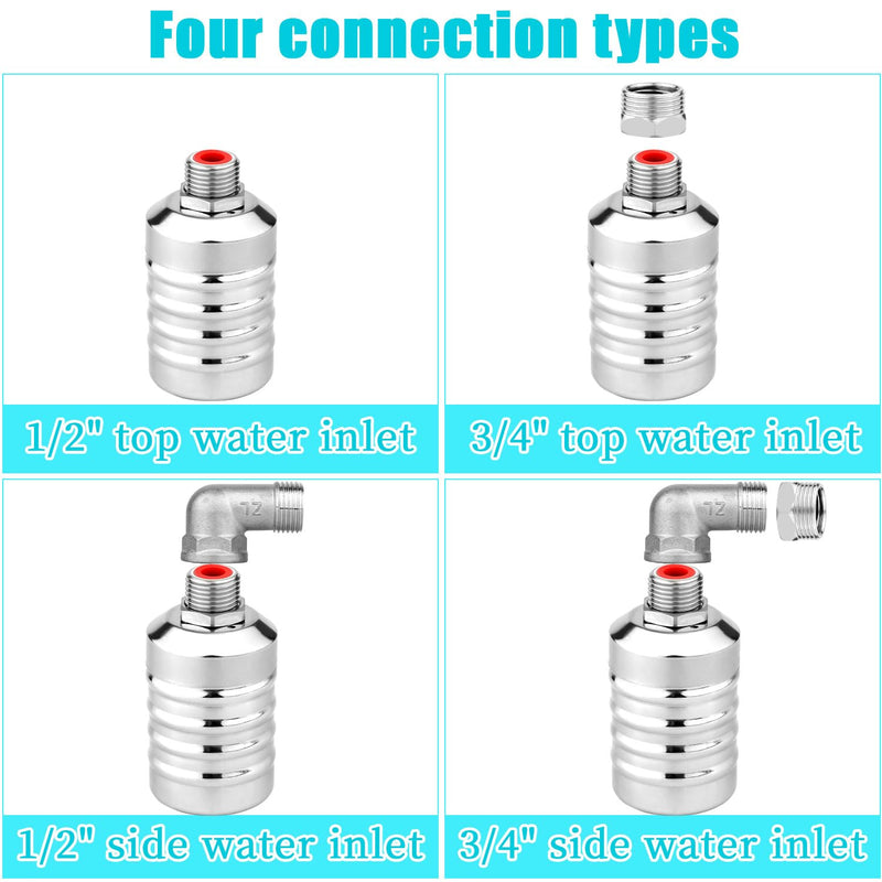 [Australia - AusPower] - 2pcs Water Float Valve, Stainless Steel Automatic Water Level Control Float Valve 1/2in and 3/4in Connection Types for Fish Tank Swimming Pool Livestock Trough 