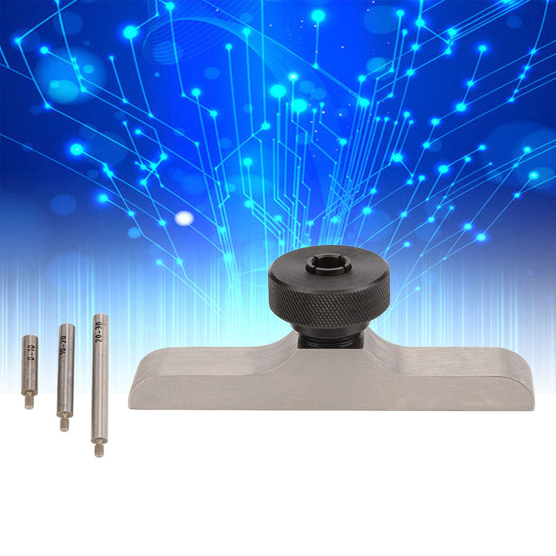 [Australia - AusPower] - Depth Dial Indicator Base, Hardened Stainless Steel, Smoothly Operation, Secure Clamping, 3 Extension Rods, for Precise Measurements (103 * 17mm) 103*17mm 