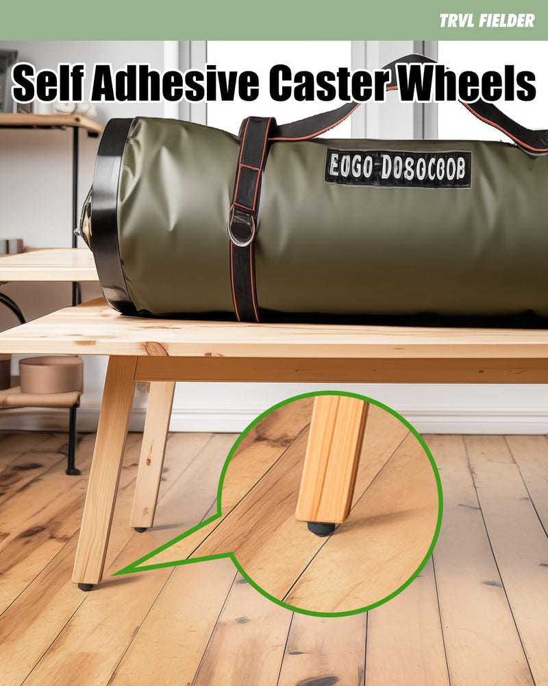 [Australia - AusPower] - Self Adhesive Caster Wheels - 360° Swivel Wheels for Furniture - 1 Inch Steel Universal Wheel, 28 LBS Load Capacity Per Wheel, Low Profile Roller for Small Appliance Storage Bins (8 PCS, Black) 8 Black-with Larger Ball Bearings 