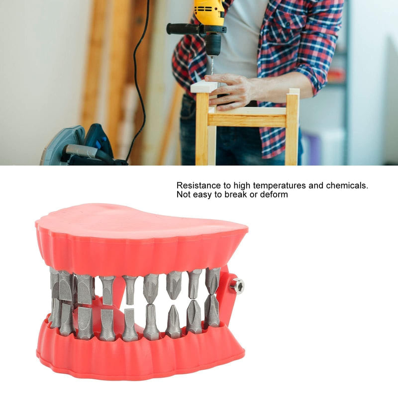 Denture Drill Holder, Denture Drill Organizer, Denture Screwdriver Organizer, Denture Drill Holder with 28 Bits, Fit for Desk Gadget Decoration (With Bits) With Bits