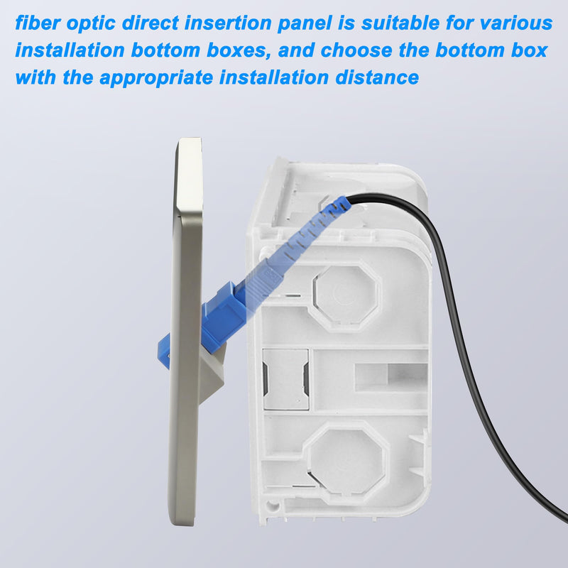 [Australia - AusPower] - XMSJSIY SC Simplex Fiber Optic Wall Plate Mounting Coupler Plug Socket SC Female to SC Female Simplex Fiber Optic Module Wall Mount Network Plate - 2PCS 