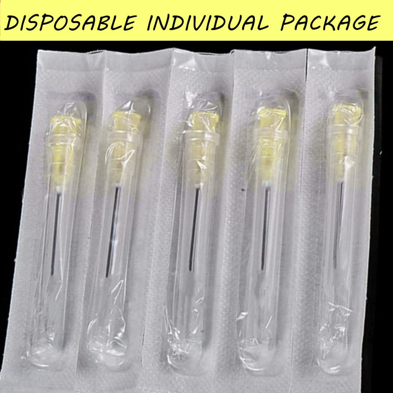 [Australia - AusPower] - 100 Pack 30Ga 1/2 Inch Stainless Steel Dispensing Lab Tools Accessories for Scientific Labs, Measuring and Refilling, Individually Wrapped 30g 1/2inch/12mm 
