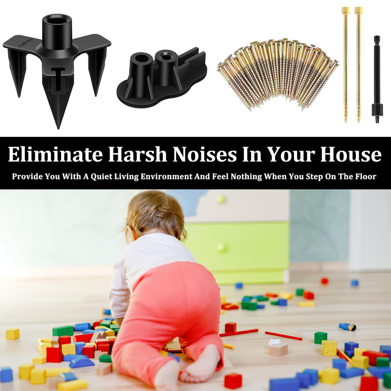 [Australia - AusPower] - Noisy Floor Repair Kit with 100 Screws and 5 Tools - Eliminate Squeaky Noise Under Carpeted, Hardwood, Vinyl, and Linoleum Floors - Squeak No More Set 