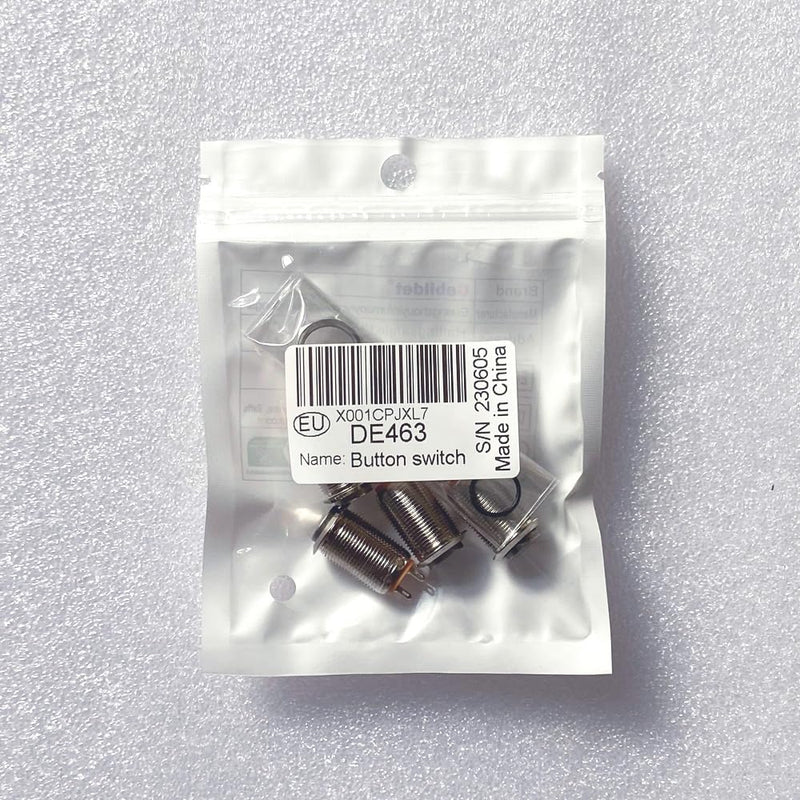 [Australia - AusPower] - 4pcs 12mm 3A 12V/24V/110V/250VAC Waterproof Push Button Switch Latching Nickel-Plated Copper Push Button Switch On-Off(High Head) 12mm-4pcs Latching 