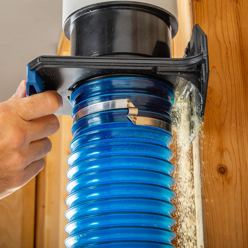 [Australia - AusPower] - Rockler 4" to 4" Ready-Mount Self Cleaning Blast Gate – Durable Polymer Dust Control Valve with Built-In Bracket – High Airflow Performance, Simple Installation – Ideal for Woodshop Collection Setup 