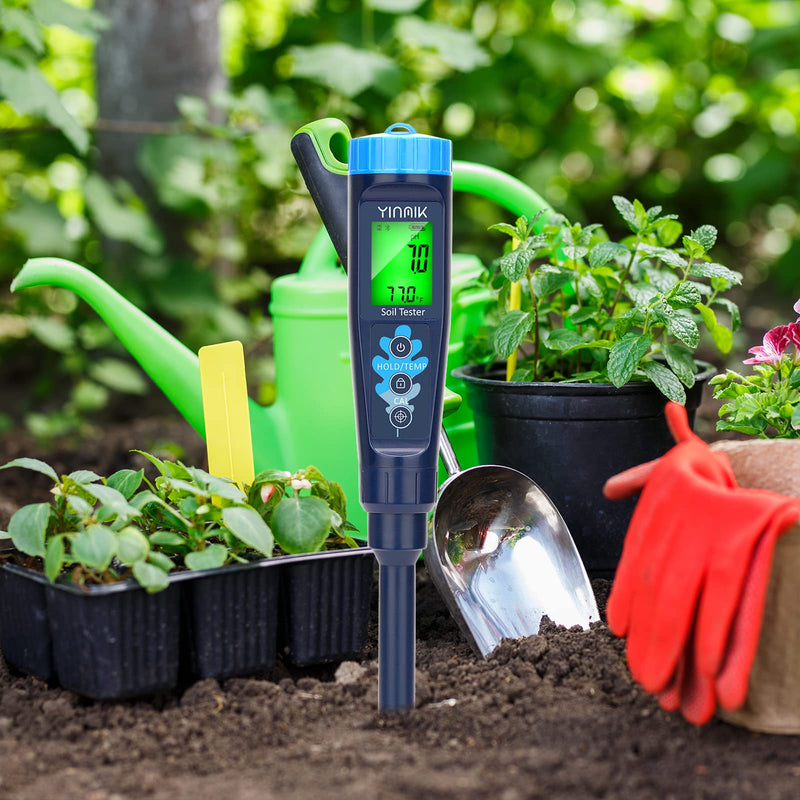 [Australia - AusPower] - YINMIK Soil pH Meter with 16.9Fl oz 4.00 & 7.00 pH Calibartion Solution Kits 