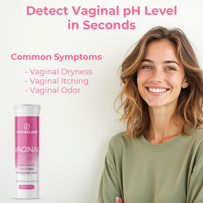 [Australia - AusPower] - NATURELAND Feminine pH Test Strips Value Pack - Vaginal Health Monitor for Acidity & Alkalinity Balance, Quick & Accurate (60 Count) 1 Count (Pack of 60) 