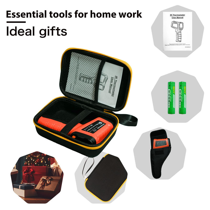 [Australia - AusPower] - 50:1 Infrared Thermometer Temperature Gun, -58°F to 1796°F Digital Laser Temp Gun for Cooking, Pizza Oven, BBQ, Fridge IR Handheld Gun for HVAC, Engine, and Industrial Use. 