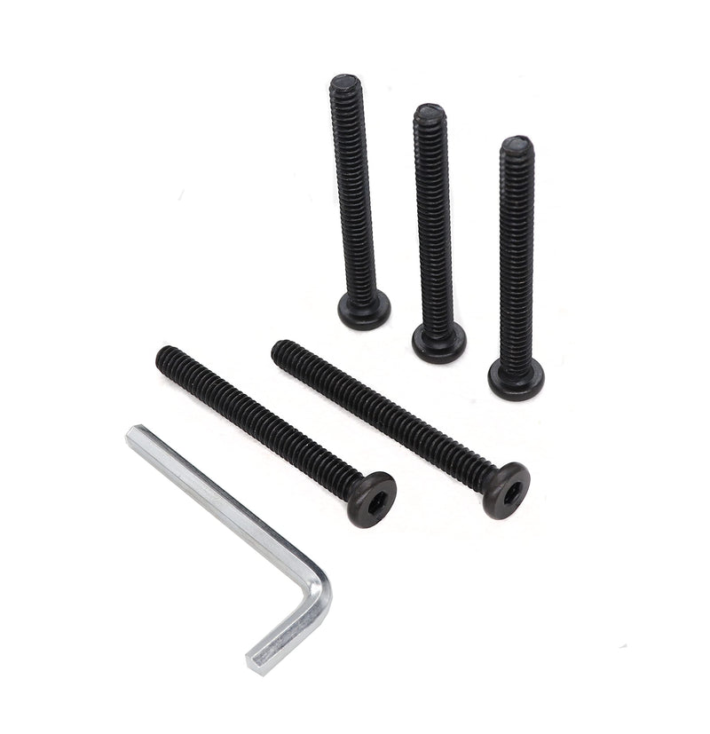 [Australia - AusPower] - 12pcs Black 1/4-20 x 2-1/2" Socket Cap Screws Allen Head Bolts with One Hex Key 1/4"-20 x 2-1/2" 12pcs 