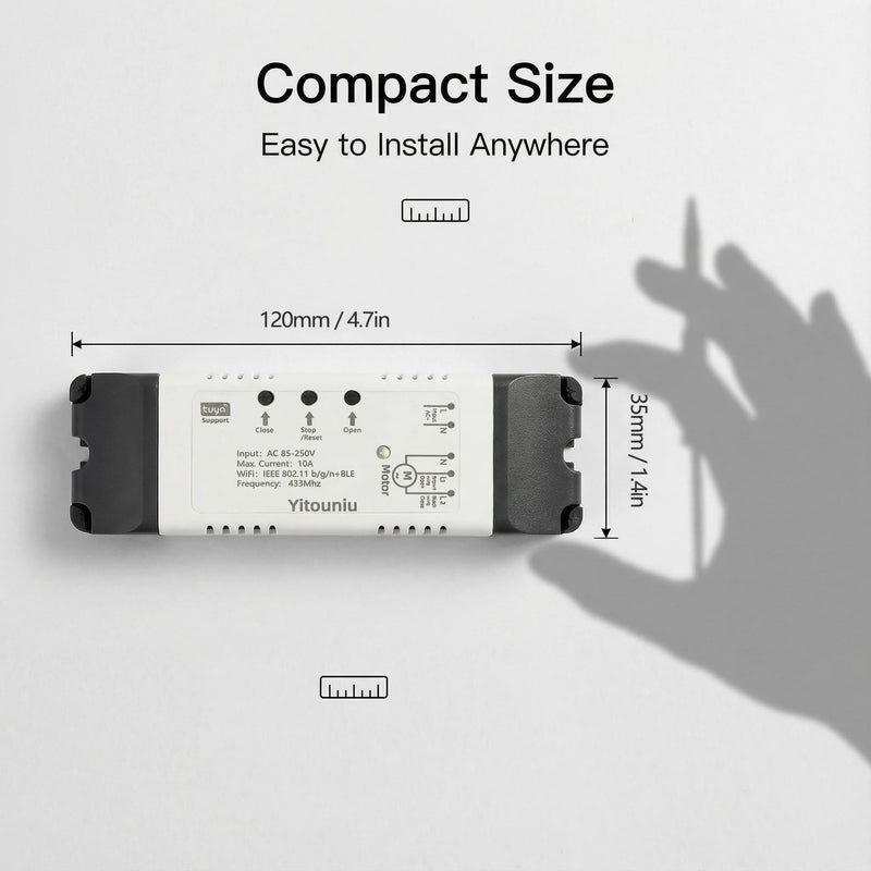 WiFi Linear Actuator Module, Motor Controller with Tuya Smart Life App, Alexa Voice Control, RF433 Remote, Forward Reverse Switch & WiFi Timer Switch for Automation (AC 85V-220V)