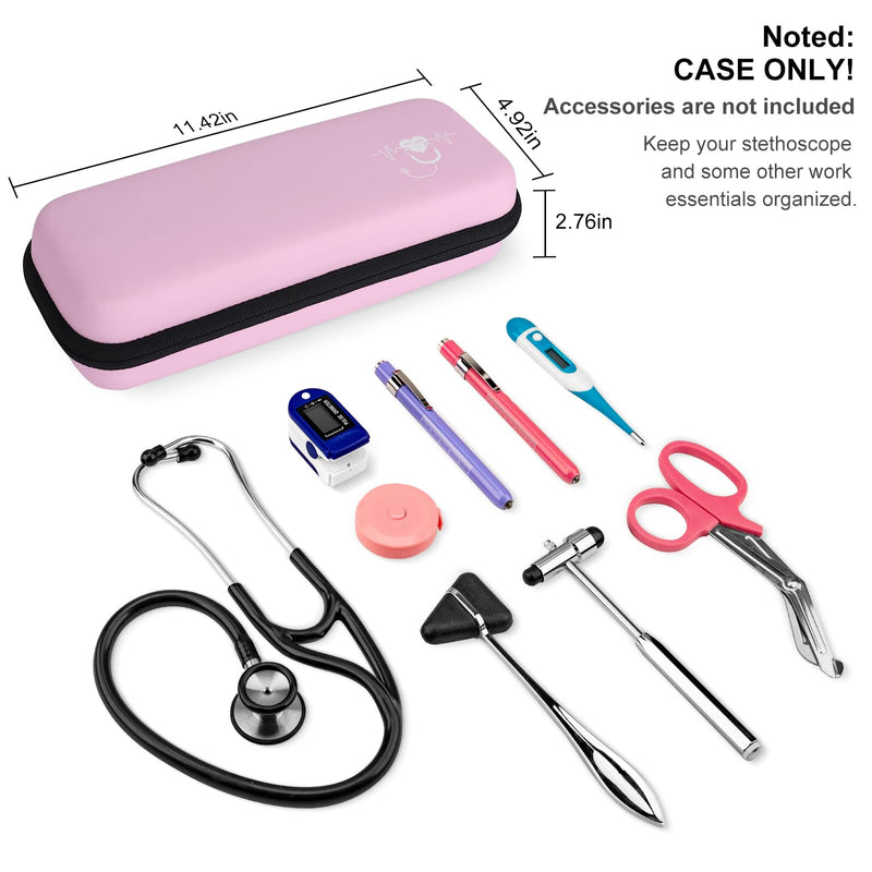 [Australia - AusPower] - Stethoscope Carrying Case, Hard Stethoscope Case Compatible for 3M Littmann Classic III and Trauma Shears for Nurses Bandage Scissors Nurses 7.5" Medical Scissors with Carabiner 